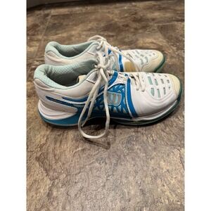 Wilson Tennis Shoes Womens Size 8 White & Blue Comfort Athletic Sneakers
